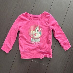 Garanimals Fuchsia Unicorn Snow globe Long Sleeve Tee
